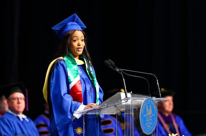 grad student selected as commencement speaker