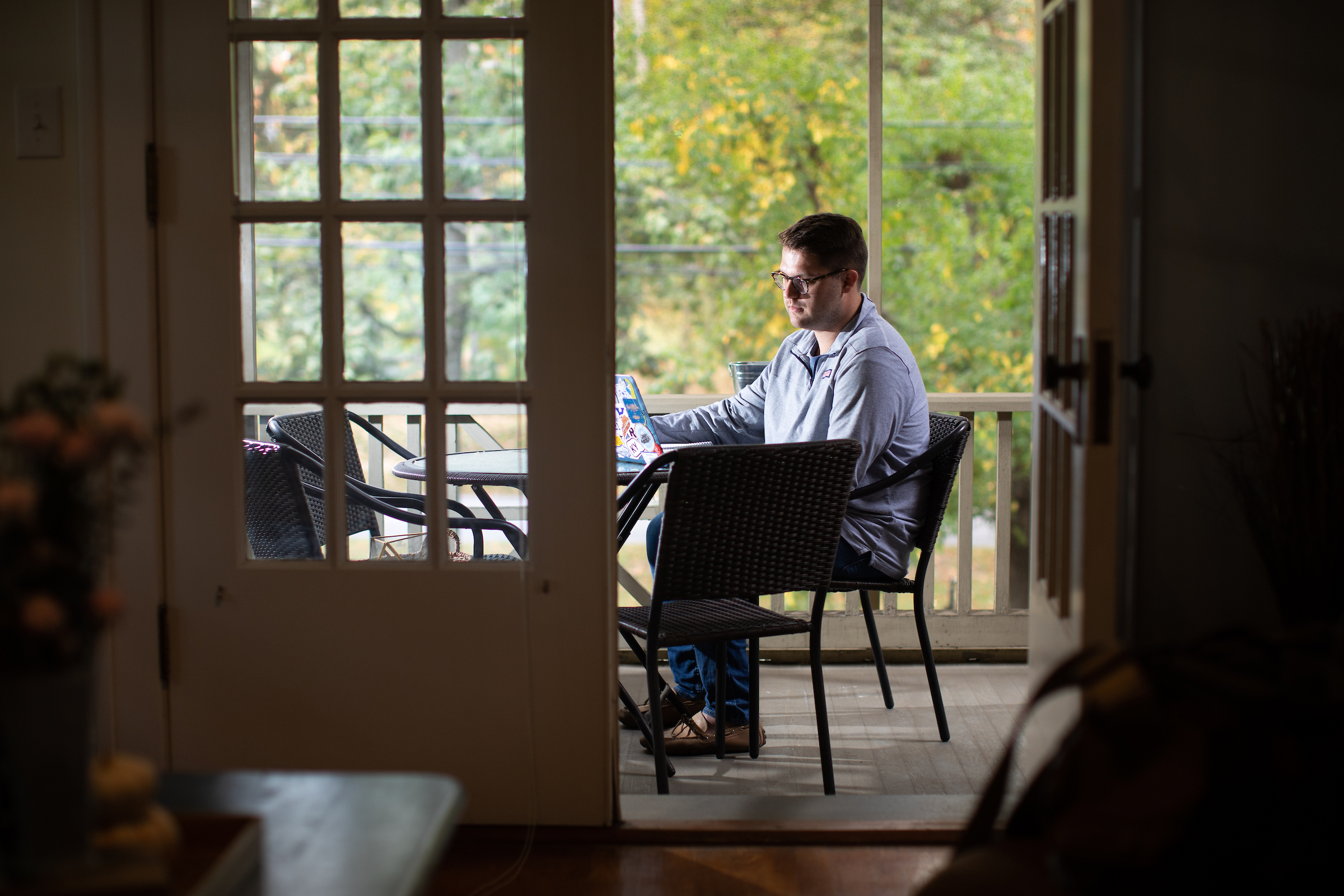 online student at home