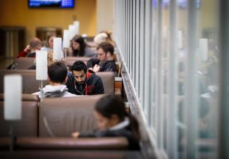 students studying, sitting