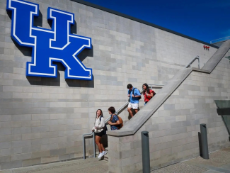 students at student center