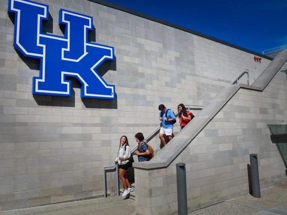 stairs with students